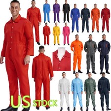 US Men's Wear Resistant Work Coveralls Long Sleeve Dustproof One Piece Jumpsuit