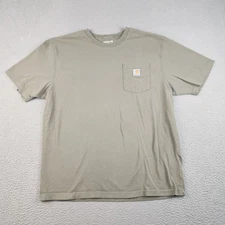 Carhartt Workwear Shirt Green Large Original Pocket T K87 Short Sleeve Loose Fit