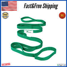 Abiarst Stretching Strap Yoga Strap for Physical Therapy, 10 Loops Yoga Strap...