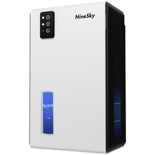 Dehumidifier 1000 Sq.Ft 95oz Water Tank Quiet 7 Color Light White CT2 NineSky