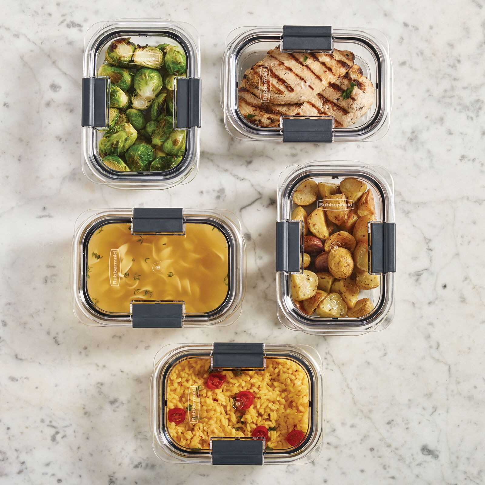 Rubbermaid Brilliance® 10-Piece Set, Clear and Airtight Food Storage Containers
