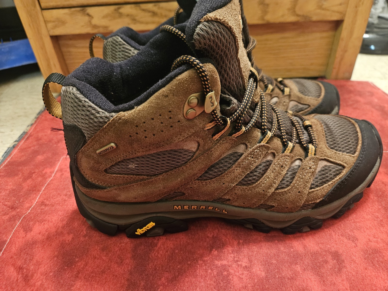 Merrell Moab 3 Mid scarponi da trekking uomo taglia 10 outdoor trail pelle