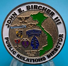 Military Order of Purple Heart Public Relations Director Bircher Challenge Coin