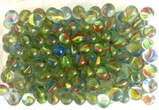 Glass Blue Tint Cat  s Eye Marbles Lot Of Many, See Photo