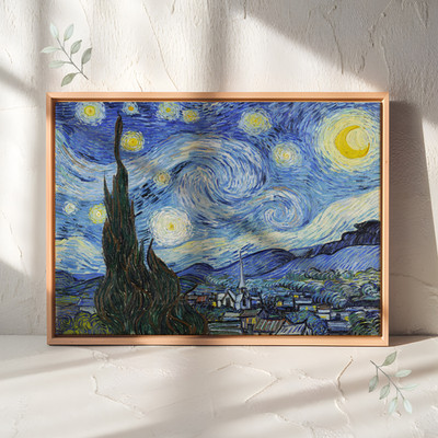 The Starry Night by Vincent van Gogh  Giclee Canvas Print