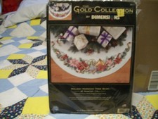 Gold Collection by Dimensions "Holiday Harmony 45" Tree Skirt" Cross Stitch Kit