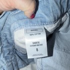 Express Shortie Women's High Rise Paperbag Light Wash Blue Denim Shorts 8 — photo 4