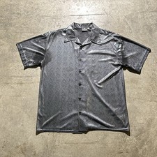 Vintage Made In USA Positano Sheer Lizard Skin Print Club Shirt Men’s Size XL