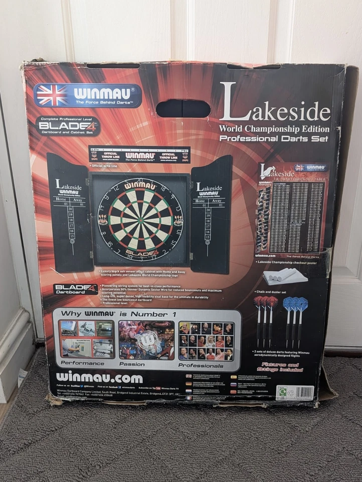 Winmau Lakeside Professional World Championship Dartboard & Darts Set Cabinet - Image 2 of 4