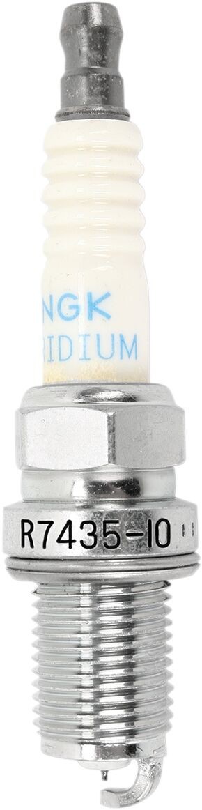 Bougie NGK R7435-10 avec électrode de masse biseautée et isolant céramique renforcé