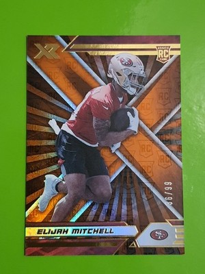 2021 Panini XR #193 Elijah Mitchell Rookie San Francisco 49ers Orange /99