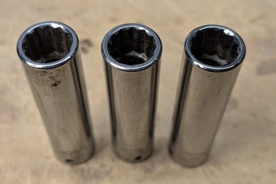 (3) 3/8'' ALLEN (Apex) Deep Sockets 12 Point 1/4'' Drive
