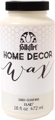 FolkArt Home Decor Clear Wax ~ 16 Oz. ~ Use Over Folkart Chalk To Seal & Protect