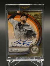 2024 Topps Five Star FELIX HERNANDEZ Orange Auto 1/5 FSA-FH