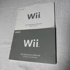 Nintendo Wii Operations Manuals Channels and Settings System Setup Bundle of 2