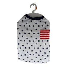 Top-Paw All American Dog T-Shirt Stars And Stripes With Pocket Pull Over Med NEW