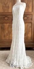 Galina VW9340 Strapless Lace Trumpet Wedding Dress Size 8 NWT $499