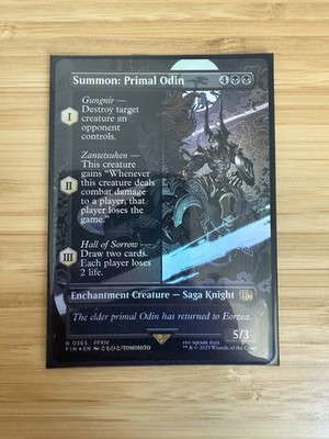 Magic the Gathering: Summon: Primal Odin (Borderless) Final Fantasy Foil NM
