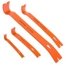 4-Pack Flat Pry Bar Set 5.5"/7.5"/9.5"/15" Crowbar with Nail Puller,Utility H...