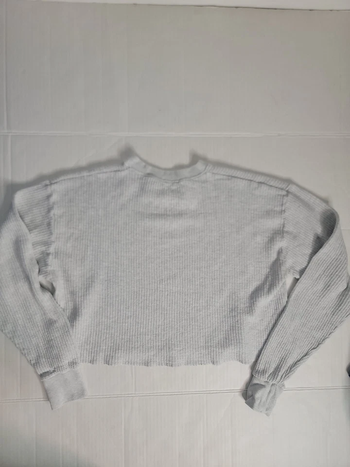 Brandy Melville LOT (3) Crop Sweatshirt Top OS Long sleeves Stretch Cotton - Image 3 of 4