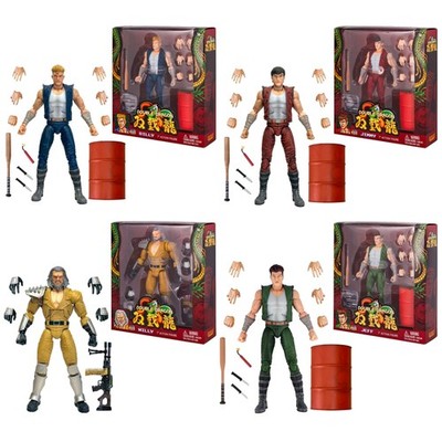 Double Dragon Deluxe Action Figurenset Von 4 | Billy, Jimmy, Willy, Jeff