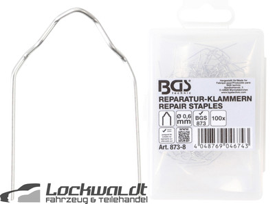 BGS Reparatur Klammern | V-Form | Ø 0,6 mm | 100-tlg.