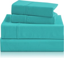 Breathable Cooling Full Sheet Set - Hotel Luxury 4 Piece Deep Full, Green