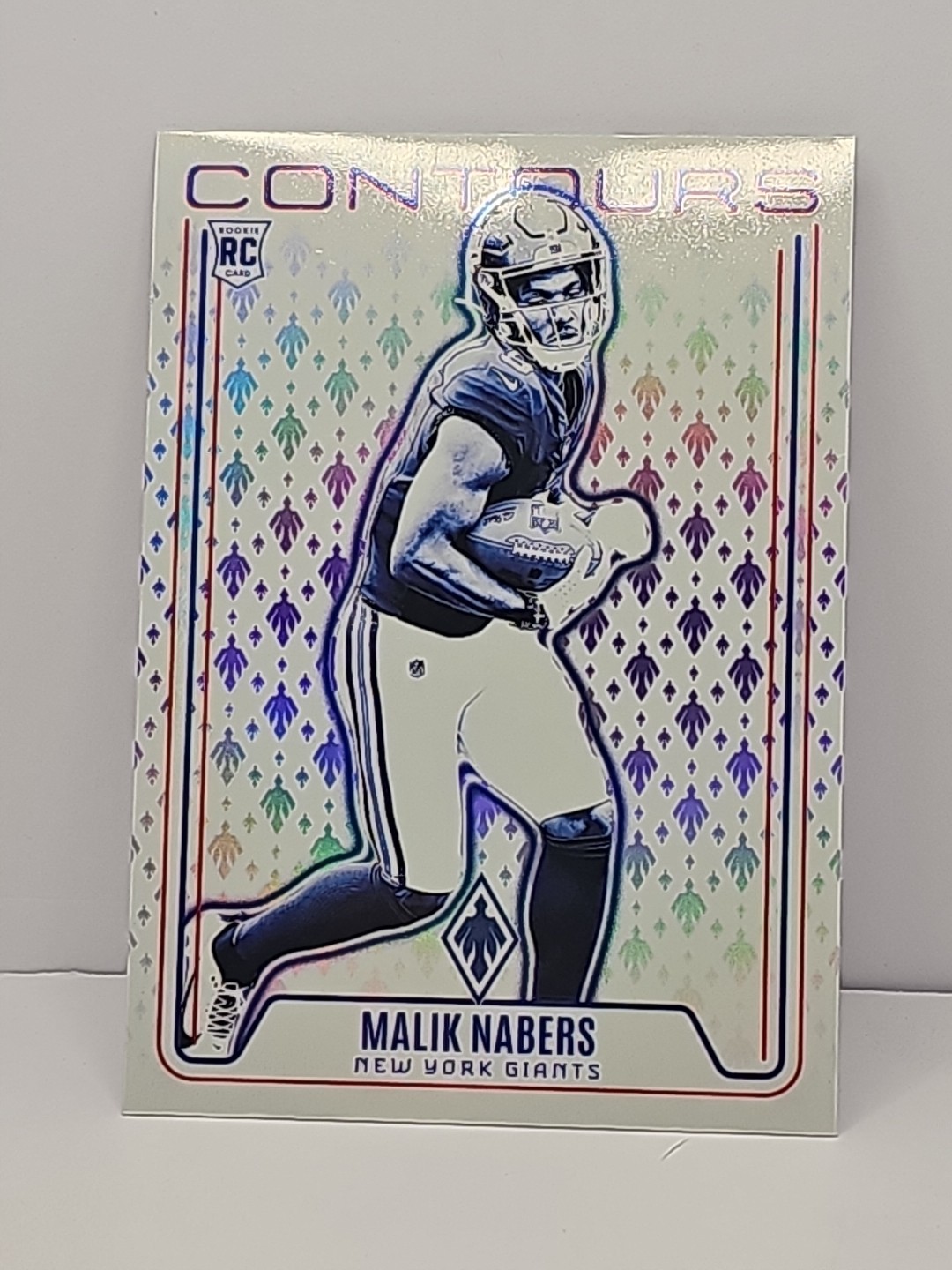 2024 Panini Phoenix Contours Malik Nabers Purple Parallel Rookie (RC) 