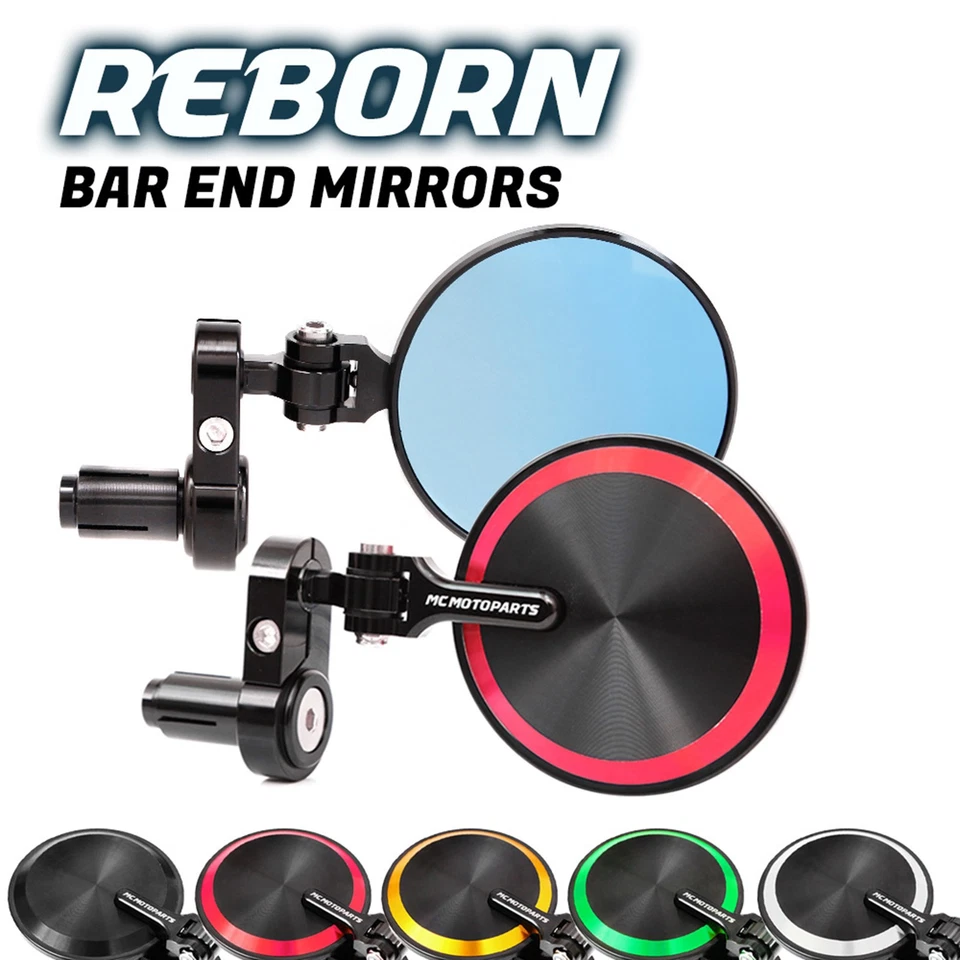 Espejos retrovisores plegables rojos REBORN para Ducati HYPERMOTARD 1100 S EVO SP 07-14 Foto 2 de 4