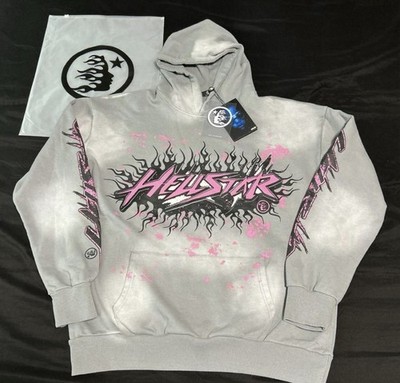HELLSTAR Grey/Pink Hoodie