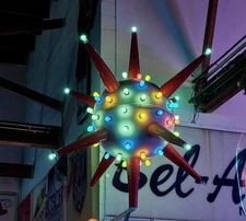 Vintage, and unusual, Sputnik-inspired neon sign at the Ace Sign Company's ant