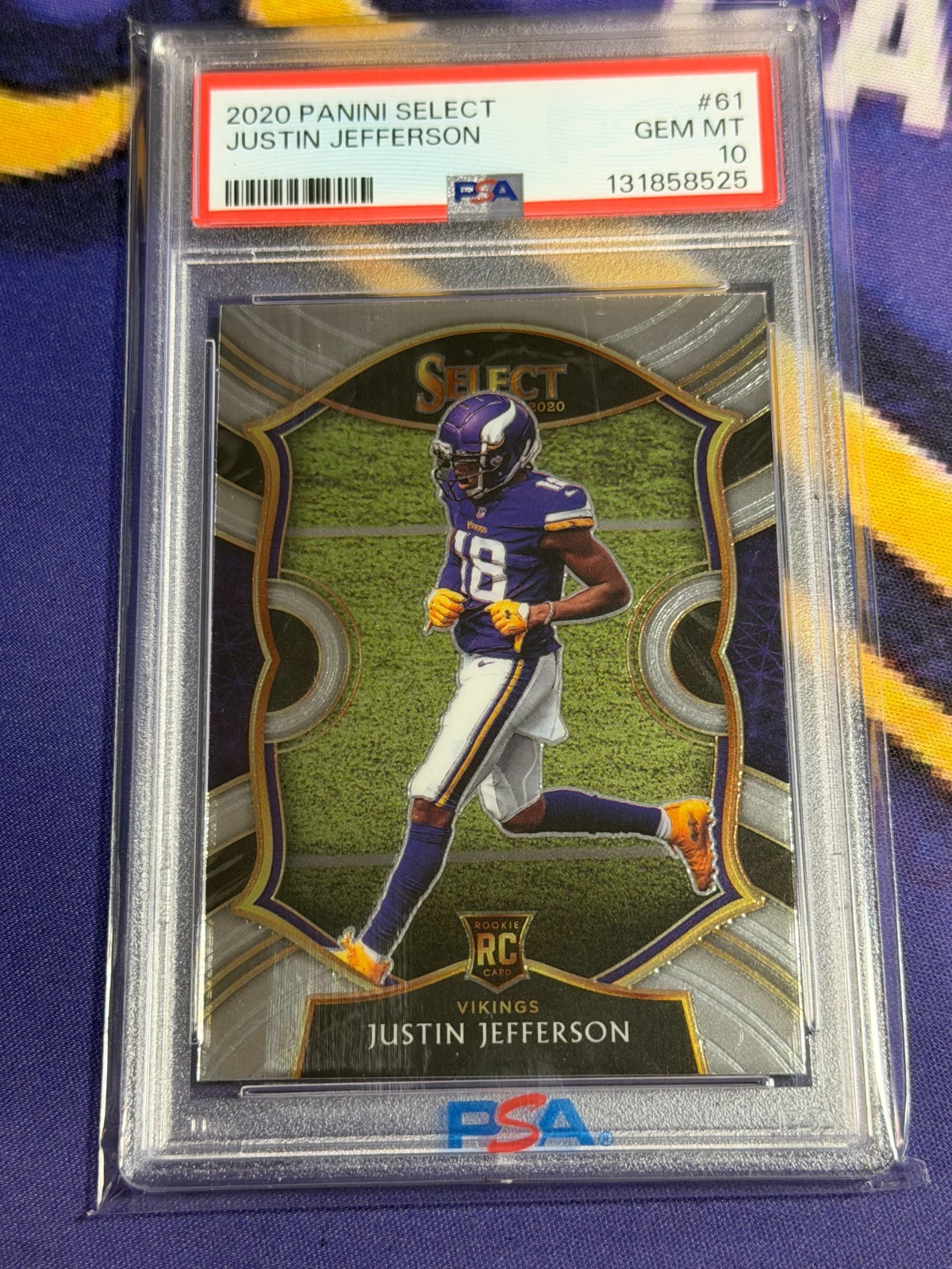 2020 Panini Select - Concourse Justin Jefferson #61 (RC) Rookie PSA 10