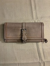 Burberry Blue Label Leather Long Wallet with Nova Check Interior