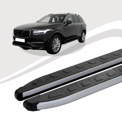 Trittbretter passend für Volvo XC90 ab Baujahr 09/2014 DOLU Silber mIt ABE