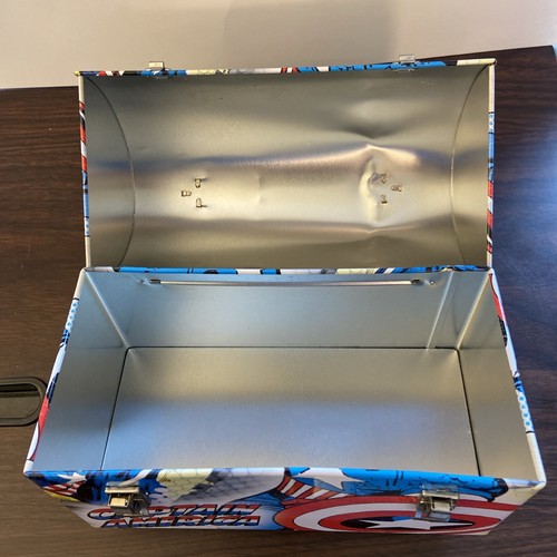 Marvel Comics Tin Box Co. Captain America Mini Metal Storage Box Lunch Box - Picture 5 of 5