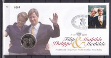 [LG80808] Belgium N°2856 Royalty Numismatic cover SUPERB