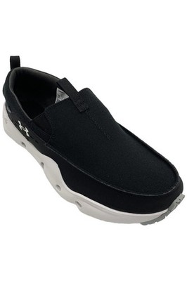 Under Armour Men's Micro G Kilchis Slip-On Boat Shoes Black/White