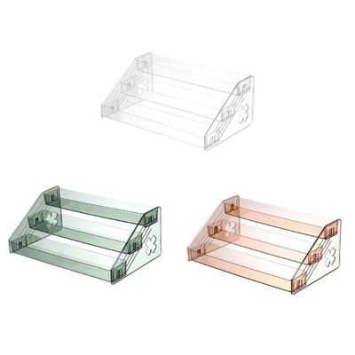 Clear Plastic Rack Home Storage Solution Practical Desk Stationery Organizer