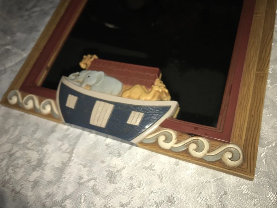 INTERIORES DEL HOGAR Homco GUARDERÍA Pared ESPEJO Bebé 3D ARCA DE NOÉ MARCO DE MADERA SINTÉTICA 163/4" Foto 4 de 4