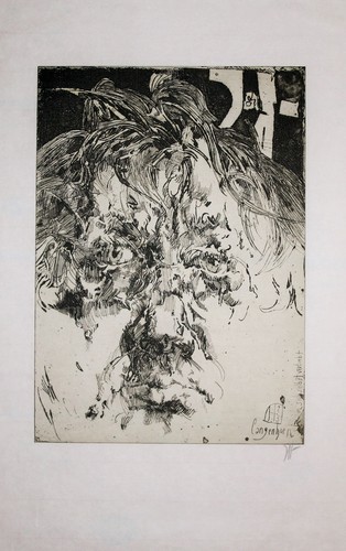 horst janssen : radierung , handsigniert , in