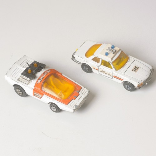 2x Matchbox Speed Kings, Police, Bandolero, 350 SLC Mercedes, '72 '74, Playworn - Bild 4 von 23