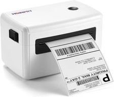 HOINPRT 4x6 Thermal Label Printer USB Inkless Shipping Printer for Windows White