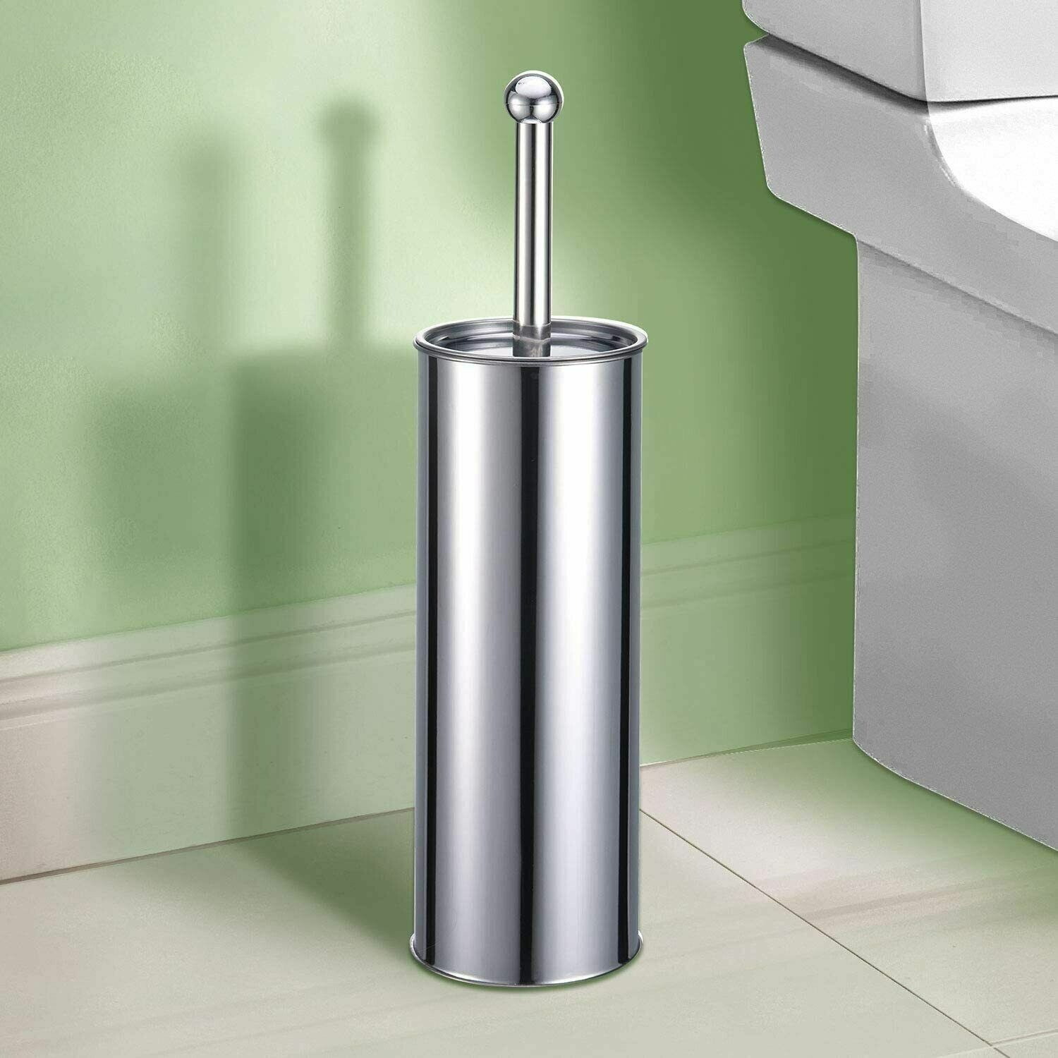 Stainless Steel Bathroom Toilet Cleaning Brush & Holder Free Standing ...