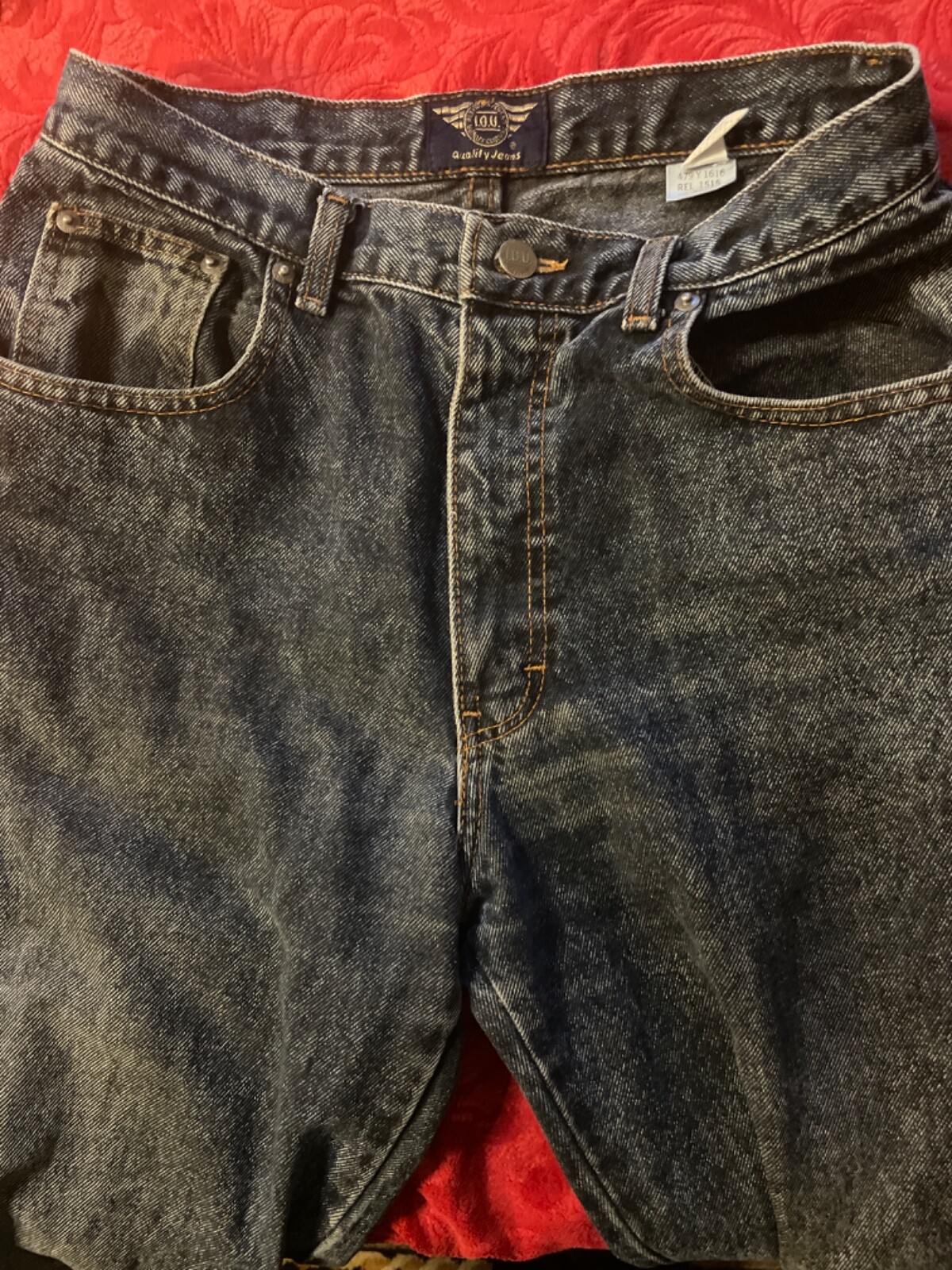Vintage IOU Jeans 32 x 34 Acid wash Stonewash Men