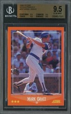 1988 Score Traded Mark Grace Rookie Baseball Card #80 BGS 9.5 GEM MINT