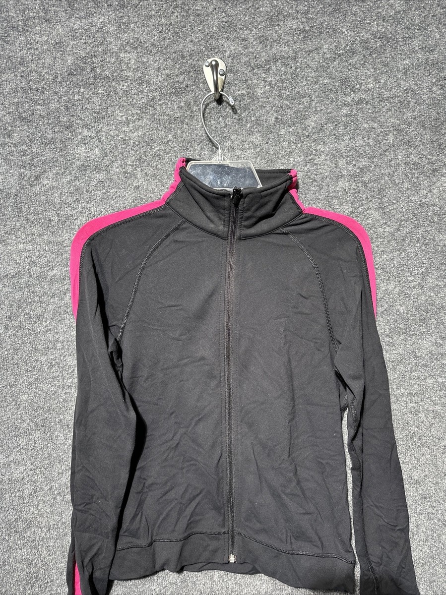 Lululemon Athletica Black/pink Full Zip Athletic Yoga Jacket Size 8