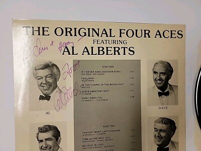 HAND SIGNED AL ALBERTS Original Four Aces If I Ever Sing Another