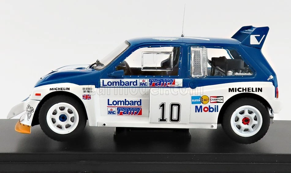 MODELLINO AUTO STATICO MG METRO 6R4 MOBIL N.10 RALLY RAC 1985 POND SCALA 1/24 - Immagine 3 di 3