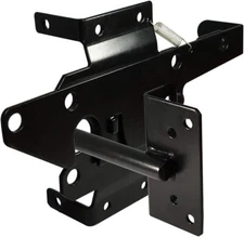 Heavy Duty Self-Locking Gate Latch Automatic Gravity Lever Steel Black