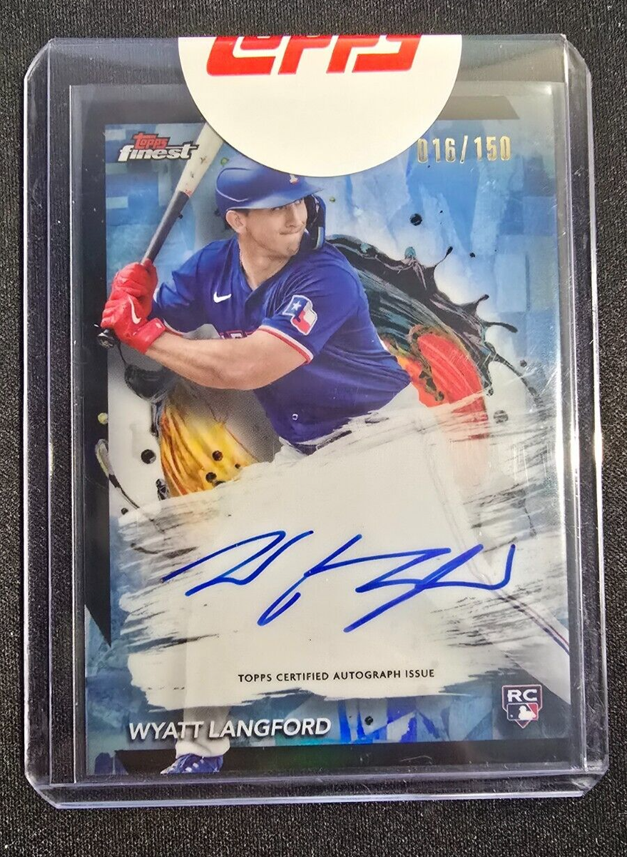 2024 Topps Finest Wyatt Langford Redemption Auto Sky Blue 